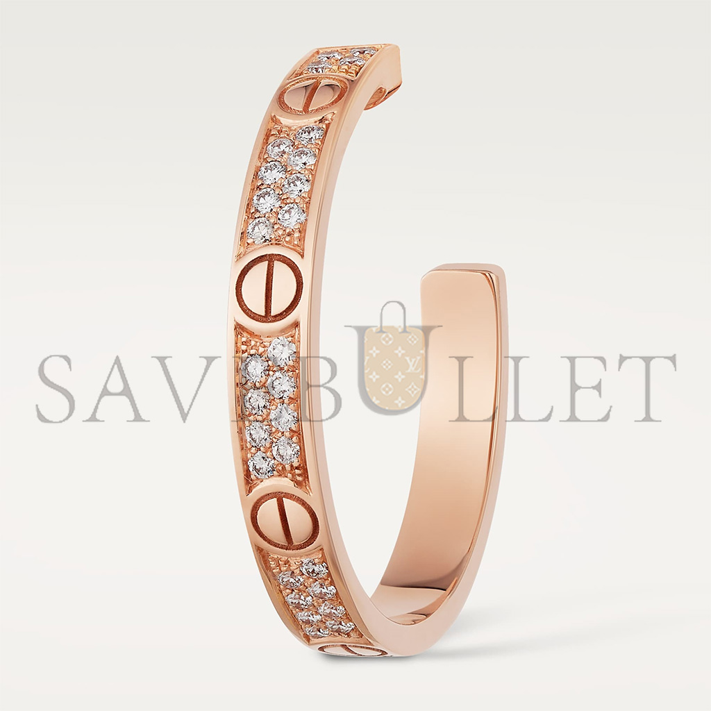 Ca*t*er love hoop earrings, medium model, paved n8515192